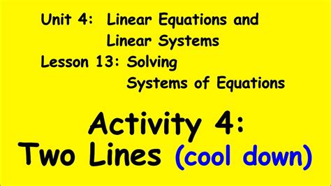 This activity serves as a brief check-in to determine whether students understood the main concepts of that <b>lesson</b>. . Unit 4 lesson 12 cool down answer key